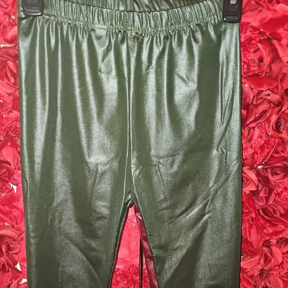 Green & Red Pleather Leggings Bundle Size XLarge NWT